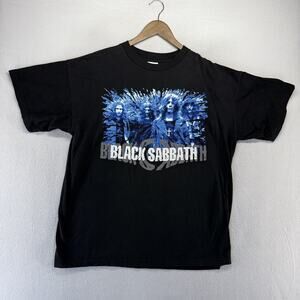 Vintage Black Sabbath Shirt Mens XL Black Graphic Cross Made In USA Cronies Band